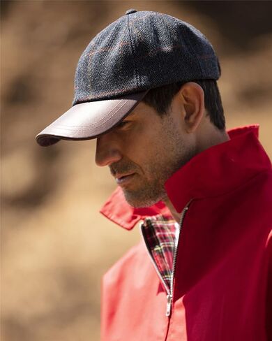Walker and Hawkes - Derby Tweed Hoaden Baseball Cap w/Leather Peak - One-Size in Kuwait