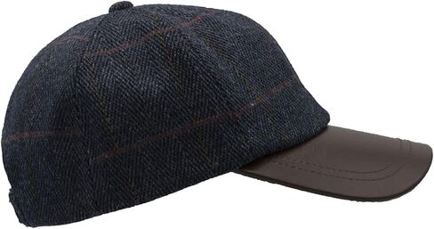 Walker and Hawkes - Derby Tweed Hoaden Baseball Cap w/Leather Peak - One-Size in Kuwait