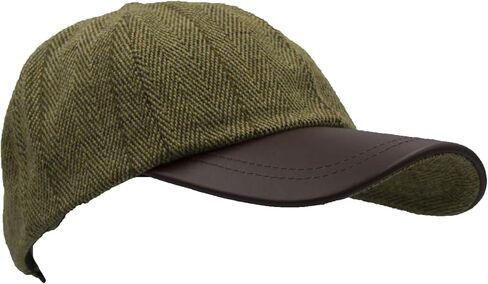 Walker and Hawkes - Derby Tweed Hoaden Baseball Cap w/Leather Peak - One-Size in Kuwait