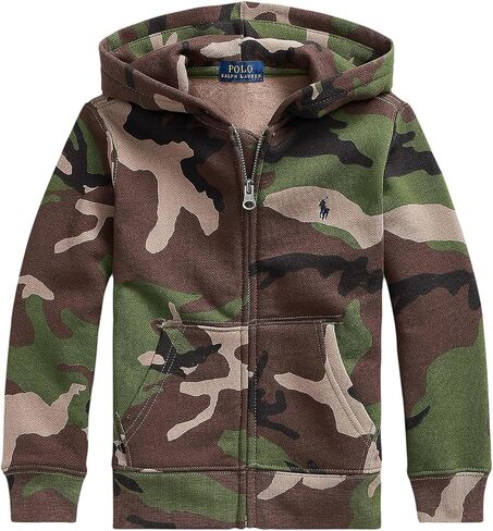 POLO RALPH LAUREN Boys' Camo Fleece Full Zip Hoodie (Little Kids) in Saudi Arabia