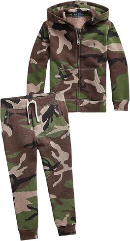 POLO RALPH LAUREN Boys' Camo Fleece Full Zip Hoodie (Little Kids) in Saudi Arabia