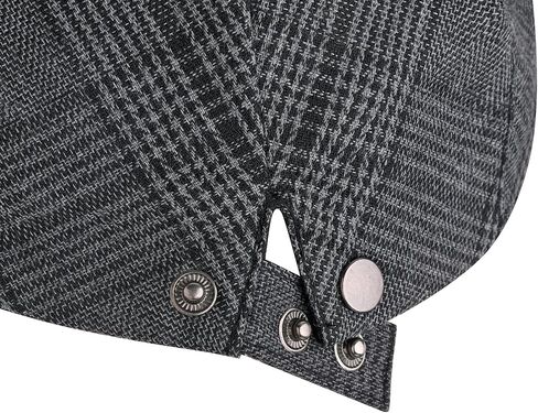 CHIC DIARY Flat Cap for Men Vintage Plaid Beret Ivy Gatsby Newsboy Cotton Irish Hunting Driving Hat with Adjustable Buckle in Saudi Arabia