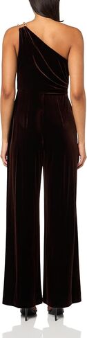 Adrianna Papell Womens Velvet One Shoulder Jumpsuit in Saudi Arabia