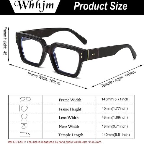 Square Blue Light Glasses for Women Men Fashion Rectangle Computer Eyeglass Anti Eyestrain Anti Glare in Saudi Arabia