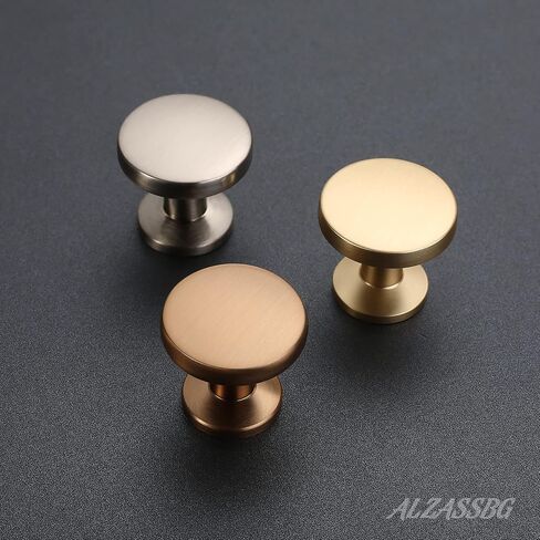 Alzassbg 10 Pack Polished Chrome Cabinet Knobs, 1.1 Inch(30mm) Diameter Round Cabinet Knob Hardware for Kitchen Dresser Drawer AL6044CP in Saudi Arabia