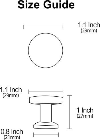 Alzassbg 10 Pack Polished Chrome Cabinet Knobs, 1.1 Inch(30mm) Diameter Round Cabinet Knob Hardware for Kitchen Dresser Drawer AL6044CP in Saudi Arabia