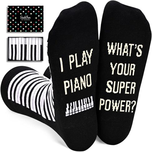 sockfun Piano Gifts for Men - Piano Socks Greeting Card, Christmas Gifts Music Socks for Musicians in Saudi Arabia