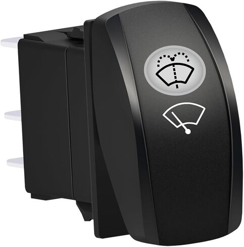 ممسحة غسالة الزجاج الأمامي، مفتاح هزاز مؤقت 6PIN DPDT (ON) ON OFF 3 أوضاع مقاومة للماء 12V LED لملحقات لوحة قيادة السيارة (أزرق) in Kuwait