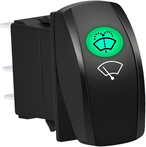 ممسحة غسالة الزجاج الأمامي، مفتاح هزاز مؤقت 6PIN DPDT (ON) ON OFF 3 أوضاع مقاومة للماء 12V LED لملحقات لوحة قيادة السيارة (أزرق) in Kuwait