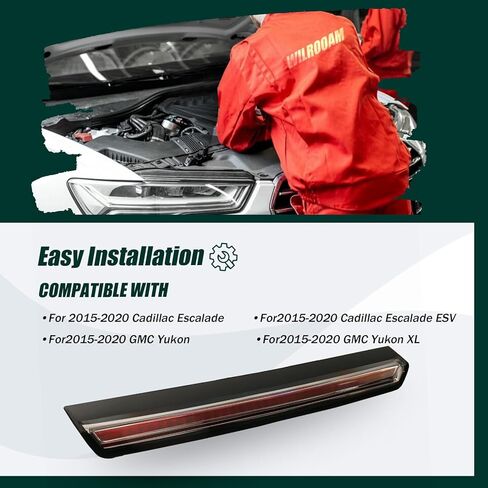 ضوء توقف مركزي عالي وضوء فرامل ثالث متوافق مع 2015 2016 2017 2018 2019 2020 كاديلاك إسكاليد/إسكاليد ESV، جي إم سي يوكون/يوكون XL، يستبدل # 22783103 22803028 923-117 in Kuwait