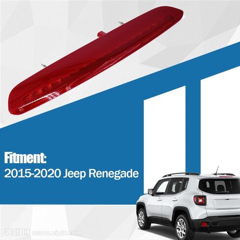 CULMKARI سيارة الخلفية مركز 3rd عالية شنت وقف الثالث الفرامل الذيل مصباح LED ضوء يناسب ل 2015-2020 Jeep Renegade استبدال 68247167AA in Kuwait