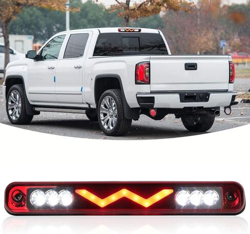 ضوء الفرامل الثالث Jackma55 مناسب لسيارة Chevy Silverado، لـ C10 C/K 1500 2500 3500/ مناسب لـ GMC C/K 1500 2500 3500، لـ Sierra 1988-1998 LED ضوء إيقاف عالي للتركيب (عدسة حمراء) in Kuwait