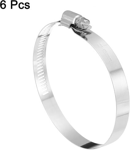 uxcell Hose Clamp, (350mm) 13 7/9"Adjustable Stainless Steel Worm Gear Hose Clamps for Fuel Line Plumbing Automotive Mechanical, 6Pcs in Saudi Arabia