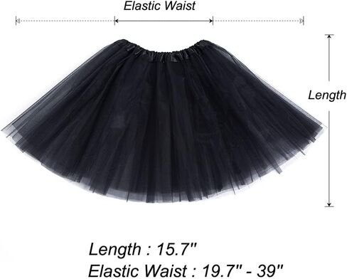Women's Tutu Tulle Skirt Elastic Waist Puffy Short Petticoat Princess Above Knee Ballet Dance Underskirt in Kuwait