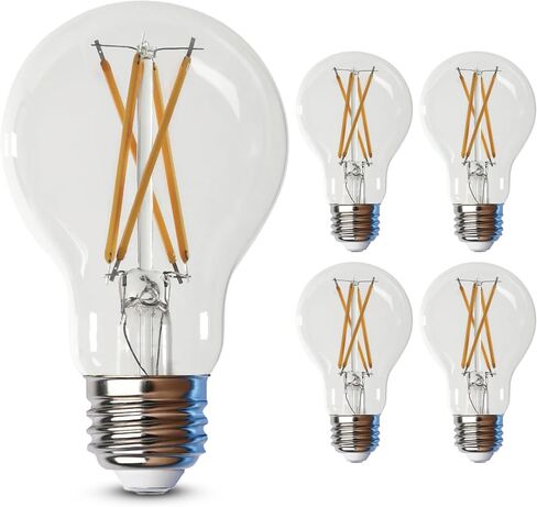 Feit Electric LED Clear A19 Medium Base Light Bulb - 40W Equivalent - 15 Year Life - 450 Lumen - 2700K Soft White - Dimmable | 4-Pack in Kuwait