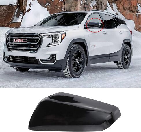 Left Driver Side Exterior Mirror Cap Cover Rearview Mirror Cover Trim Fit for 2018 2019 2020 2021 2022 2023 Chevrolet Equinox & GMC Terrain Replace 23406417 (Glossy Black) in Kuwait
