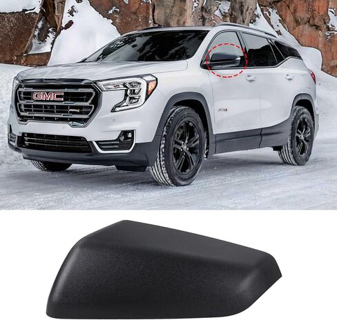 Left Driver Side Exterior Mirror Cap Cover Rearview Mirror Cover Trim Fit for 2018 2019 2020 2021 2022 2023 Chevrolet Equinox & GMC Terrain Replace 23406417 (Glossy Black) in Kuwait