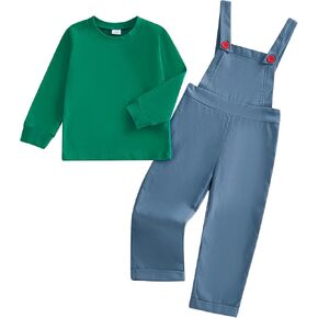 Kids Toddler Baby Boy Girl Halloween Chucky Costume Long Sleeve Striped Top Rompers Jumpsuit Cosplay Outfits Sets