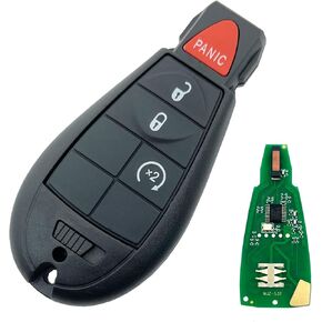 4 Buttons Keyless Remote Car Key Fob Fit for Dodge Ram 1500 2013 2014 2015 2016 2017 2018 2019 2020 2021 2500 3500 4500 5500 2013-2018 Pickup Truck GQ4-53T (Black)