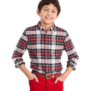 vineyard vines Boys' Vineyard Flannel Plaid Shirt