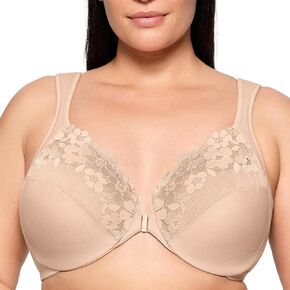 Glamorise Women's Front-Close Cotton Wonderwire Underwire 1241