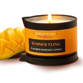 Tropical - Massage Oil Candle – Vegan Full Body Massage Therapy & Home SPA – Sustainable Formula for Relaxation & Stress Relief