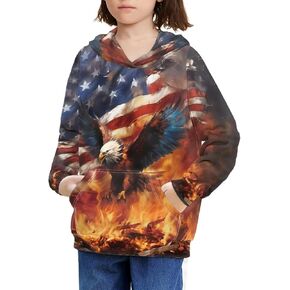 Xhuibop Fashion Design Kids Hoodies Girls 6-16 Long Sleeve Pullover Sweatshirt