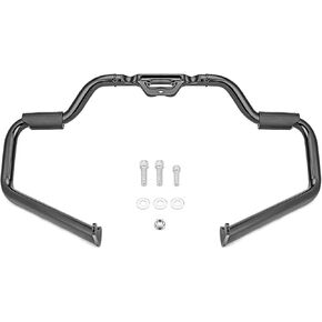 WeiSen Mustache Engine Guard, Highway Crash Bar Protector Compatible with Harley Softail Heritage Breakout Fat Boy Street Bob Deluxe FXBR FXFB FLHC FXLR FLFB 2018-2024 Gloss Black