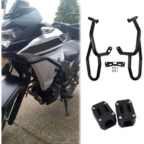 Engine Crash Bar,Steel Motorcycle Engine Crash Bar Guard Bumper Black fits for Ka-wa-sa-ki Ver-sys x300 Ver-sys x 300 Ver-sys x-300 2017 2018 2019 2020 2021 2022 2023