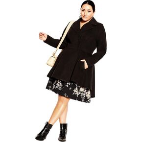 City Chic Women's Citychic Plus Size Coat Hi Lo Frill in Saudi Arabia