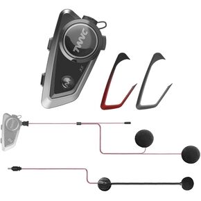eECO-FLYING Motorcycle Helmet Bluetooth Headsets,Up to 1KM 2 Rider Intercom Bluetooth 5.1 Helmet Communication System with AI Voice and Music Sharing,1000mAh (1pack for Full Helmet(Soft mic))