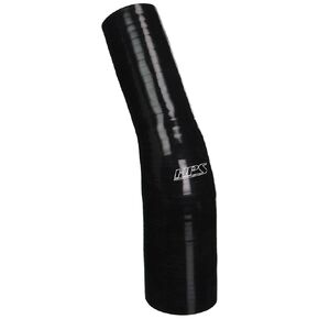 HPS HTSER45-200-250-BLK Silicone High Temperature 4-ply Reinforced 45 degree Elbow Reducer Coupler Hose, 55 PSI Maximum Pressure, 4" Leg Length on each side, 2" > 2-1/2" ID, Black