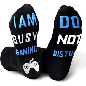 Christmas Stocking Stuffers Gifts for Boys - Funny Gaming Socks for Him Gamer Sock Novelty Gifts for Boys Mens Dad Father