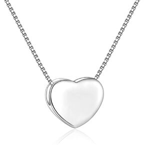 CANDYFANCY Initial Necklace 925 Sterling Silver Letter Pendant Personalized 26 Alphabet Necklace for Women Men A-Z