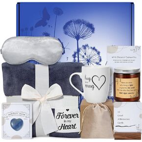Condolences Gift Basket for Loss, Sympathy Gift Baskets, Bereavement Memorial Gifts for Funeral, Sorry for Your Loss of Mom Dad Husband Daughter Friend Loved One
