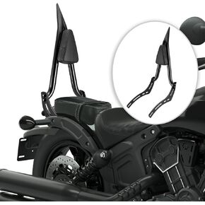 Mofun 24" Tall Passenger Backrest Sissy Bar Compatible with Indian Scout Bobber 2018-2024, Scout Bobber Twenty Sixty 2022-2024, Scout Rogue Sixty 2022-2024