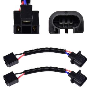 H13 9008 to H4 9003 Adapter Extension Wiring Harness Sockets Connector Headlight Conversion Retrofit for Jeep Wrangler JK TJ or Trucks 2pcs