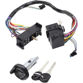 MOTOKU Ignition Switch and Lock Cylinder Set for Chevrolet for GMC C1500 C2500 C3500 K1500 K2500 K3500 Suburban Tahoe Yukon 1998-2000