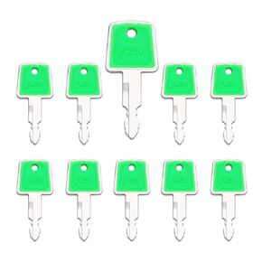 10PCS K250 Heavy Equipment Ignition Keys for kobelco 2420Z1030D2, Kawasaki 3211070170, Case YN50501010P1,Gehl Track Loader, New Holland and More