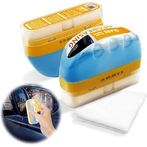 2PCS Automotive Oil Film Cleaning Brush,Upgraded Glass Oil Film Remover Brush for Car,Car Glass Oil Film Cleaner,Glass Cleaning Board Car Windshield Oil Film Cleaner Glass Oil Film Remover