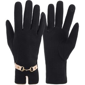 Winter Gloves for Women，Touchscreen Cold Weather Thermal Warm Suede Gloves for Running Biking Driving