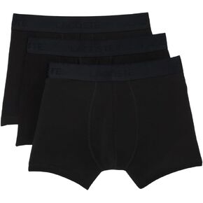 Lacoste Mens Cotton Stretch Essentials Trunks 3 pack