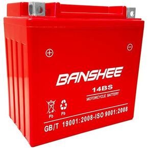 Banshee YTX14-BS Maintenance Free Battery with 4 Year Warranty BAN14BS