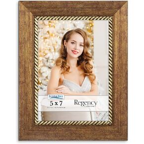Icona Bay 11x14 Gold Picture Frame, French Baroque Style Photo Frame 11 x 14, Wall Mount or Table Top, Regency Collection