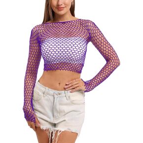 Womens Fishnet Lingerie Mini Top Mesh Baby Dolls Chemise Nightwear One Size