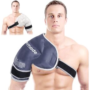 Shoulder Ice Pack Rotator Cuff Cold Therapy, Shoulder Pain Relief Reusable Large Gel Ice Packs for Shoulder Injuries, Hot Cold Shoulder Compression for Men Women Left Right Rotator Cuff Relief