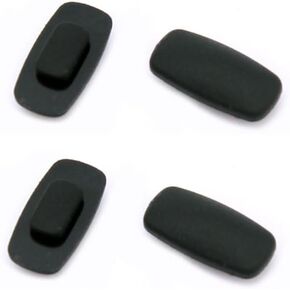 Sunglasses Nose Pads 2 Pairs 13mm Replacement Premium Grade Rectangle Shaped Soft Silicone for Eyeglasses Anti-Slip Slide Push-in