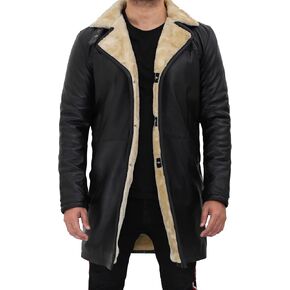 fjackets Real Lambskin Sherpa Jacket - Winter Long Coats Mens Leather Jackets For Men