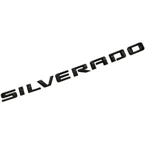 1Pc 2019-2023 Silverado Tailgate Letter Logo Emblem Badge Sticker Z71 LT LTZ Black Red Replacement for Silverado (Gloss Black)