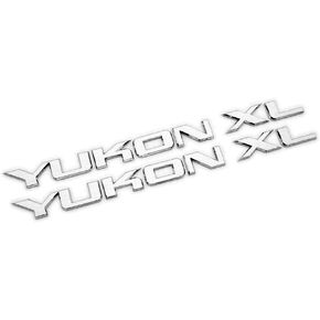 2pcs Matte Black Yukon XL Liftgate/Door Letter Nameplate Emblem SUV HD Badge Sport Replacement for Yukon (Matte Black)